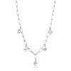 Ania Haie Metal Crush ketting met hanger - Crush Drop Discs Silver N017-02H