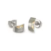 Boccia Goldplated titanium oorknoppen met diamant (0,01 crt. briljant H/SI1) 05007-03