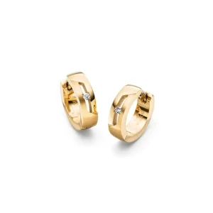 Boccia Goldplated titanium oorringen 05045-05