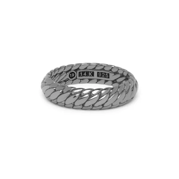 Buddha to Buddha Ben XS ring Black Rhodium Shine Gold 125BR SG