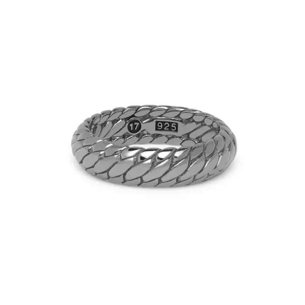 Buddha to Buddha Ben XS ring Black Rhodium Shine Silver 125BR SS