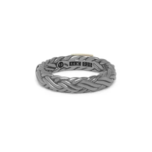 Buddha to Buddha Katja XS ring Black Rhodium Shine Gold 605BR SG