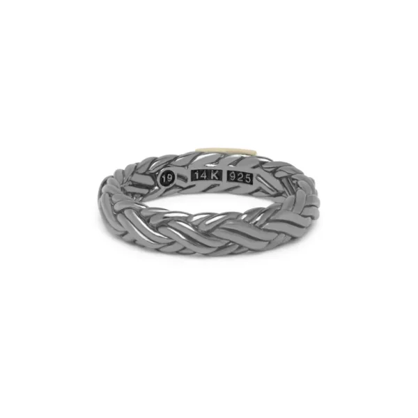 Buddha to Buddha Katja XS ring Black Rhodium Shine Gold 605BR SG