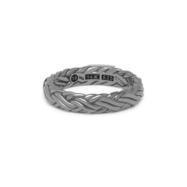 Buddha to Buddha Katja XS ring Black Rhodium Shine Silver 605BR SS