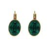 Camps & Camps Goudkleurige oorbellen - Emerald Groen 1D945 EM