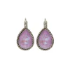 Camps & Camps Zilverkleurige oorbellen - Crystal Lavender 1A963 CLV