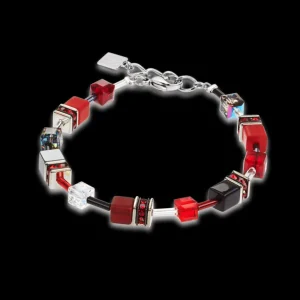 Coeur de Lion Armband - Red-Grey 4014/30-0312
