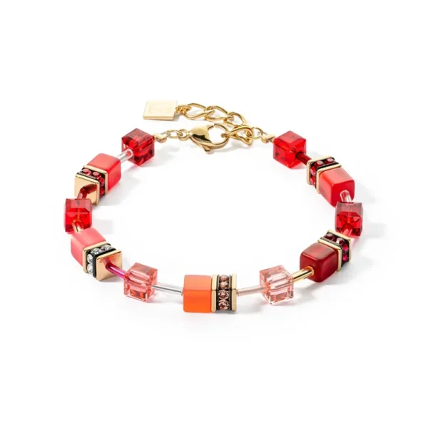 Coeur de Lion Armband - Red-Goldcolour 2838/30-0300