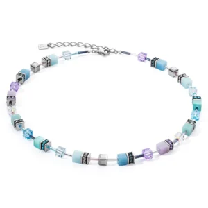 Coeur de Lion Collier - Aqua-Lilac-Silvercolour 2838/10-2026