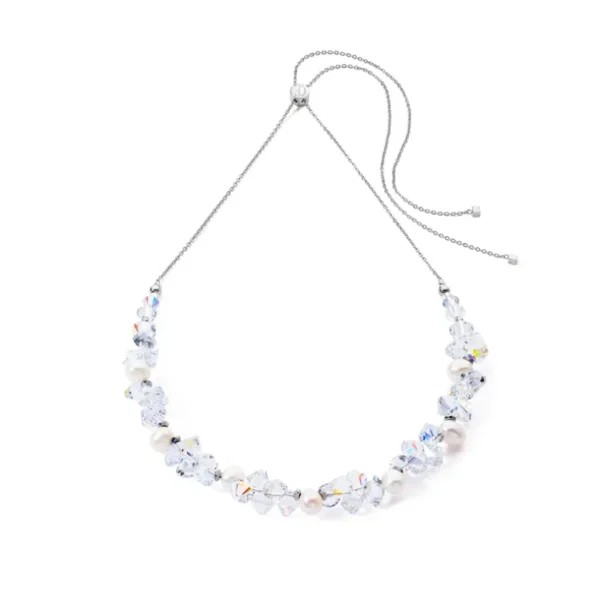Coeur de Lion Collier - White-Silvercolour 1124/10-1417