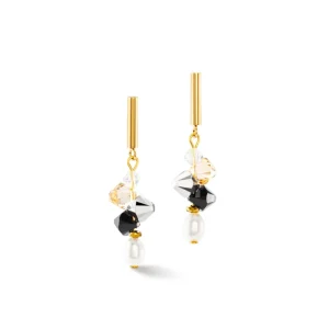 Coeur de Lion Oorbellen - Black-Crystal 1124/21-1318