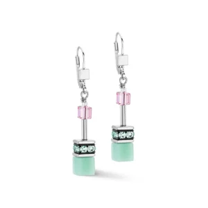 Coeur de Lion Oorbellen - Green-Pink 4023/20-0504