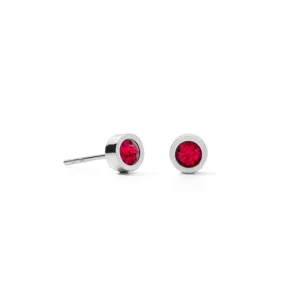 Coeur de Lion Oorbellen - Red-Silvercolour 0227/21-0317