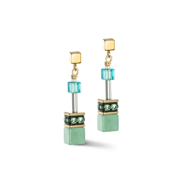 Coeur de Lion Oorbellen - Green-Turquoise 4905/21-0506