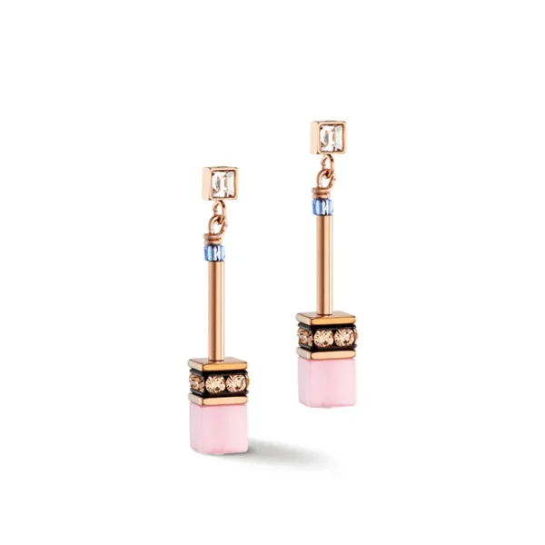 Coeur de Lion Oorbellen - Light Blue-Rose 3030/21-0752