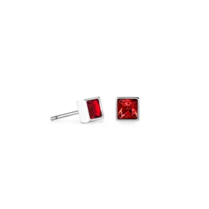 Coeur de Lion Oorbellen - Red-Silvercolour 0501/21-0317