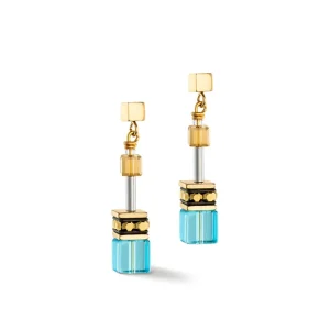 Coeur de Lion Oorbellen - Turquoise-Goldcolour 2838/21-0616