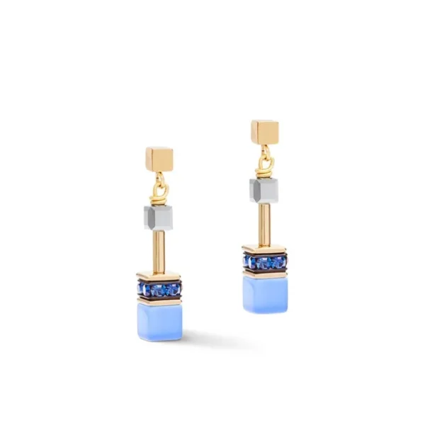 Coeur de Lion Oorbellen - Blue-Goldcolour 2839/21-0716