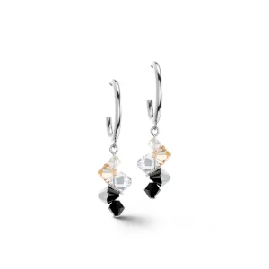 Coeur de Lion Oorbellen - Black-Crystal 4639/21-1318
