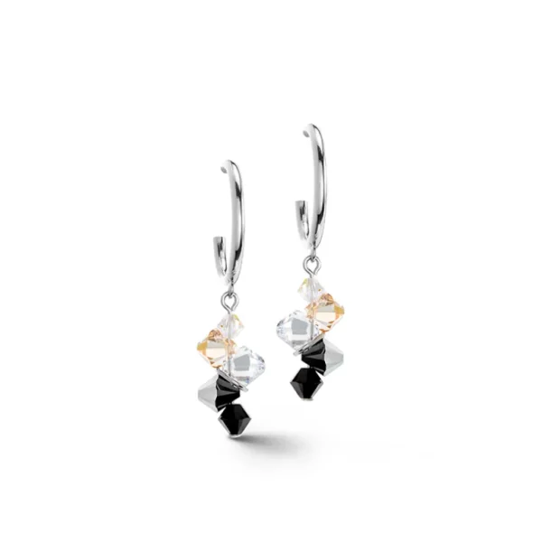 Coeur de Lion Oorbellen - Black-Crystal 4639/21-1318