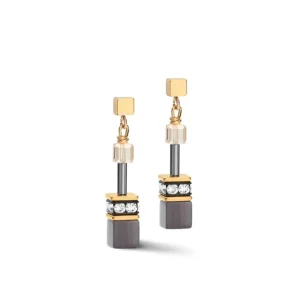 Coeur de Lion Oorbellen - Grey-Goldcolour 2839/21-1216