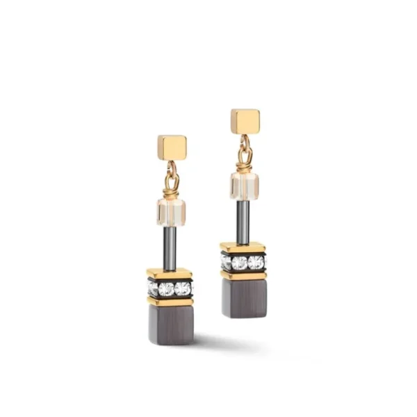Coeur de Lion Oorbellen - Grey-Goldcolour 2839/21-1216