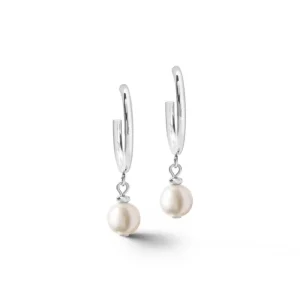Coeur de Lion Oorbellen - White-Silvercolour 1100/21-1417
