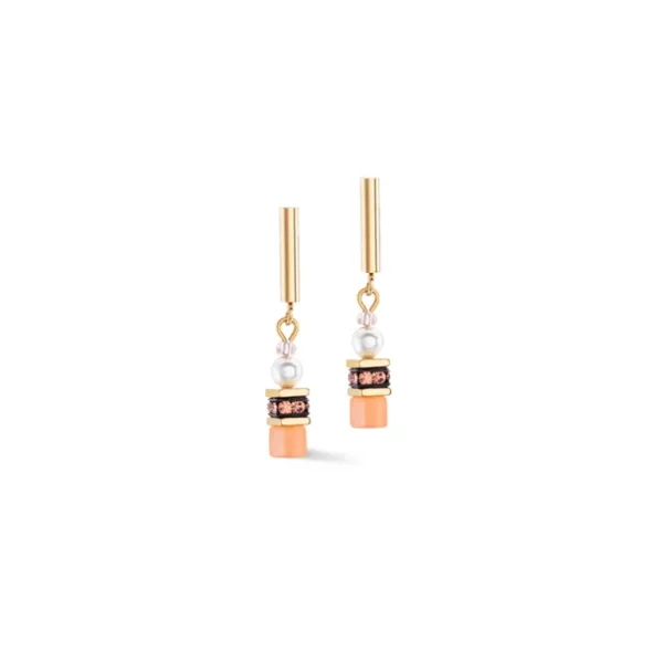 Coeur de Lion Oorbellen - Apricot Crush-Goldcolour 4087/21-0230