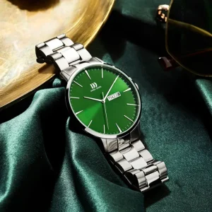 Danish Design Akilia herenhorloge Day/Date Green (Link) IQ97Q1267
