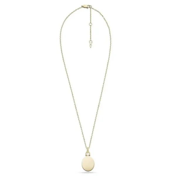 Fossil Geel vergulde stalen Drew ketting met hanger JF04173710