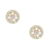 Fossil Geel vergulde stalen Sadie oorbellen - Mother of Pearl (MOP Roze/Wit) JF04344710