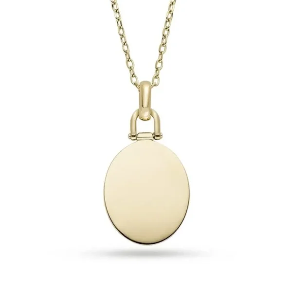 Fossil Geel vergulde stalen Drew ketting met hanger JF04173710