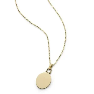 Fossil Geel vergulde stalen Drew ketting met hanger JF04173710
