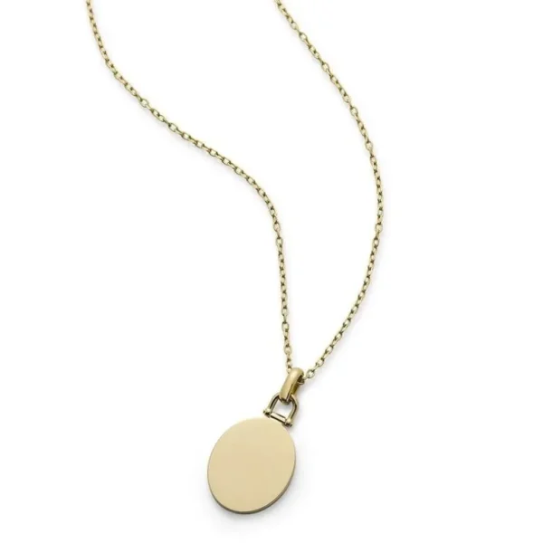 Fossil Geel vergulde stalen Drew ketting met hanger JF04173710