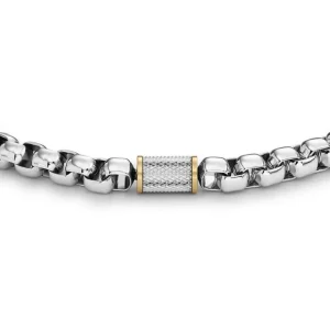 Fossil Stalen All Stacked Up armband - Bicolor JF04138998