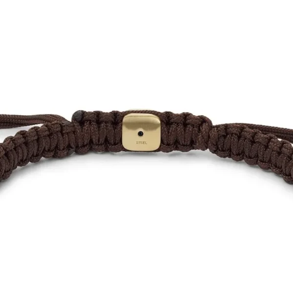 Fossil Stalen All Stacked Up armband - Beaded (Tijgeroog Bruin) JF04471710