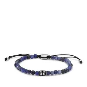 Fossil Stalen armband - Beaded (Sodaliet Blauw) JF04414040