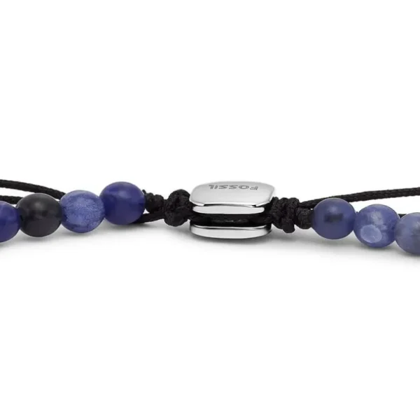 Fossil Stalen armband - Beaded (Sodaliet Blauw) JF04414040