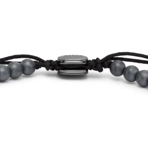 Fossil Stalen armband - Beaded (Hematiet Grijs) JF04416793