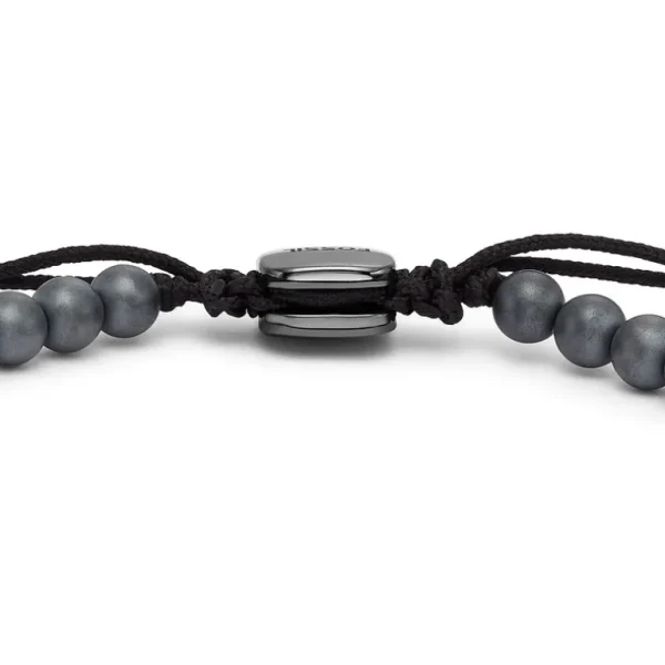 Fossil Stalen armband - Beaded (Hematiet Grijs) JF04416793
