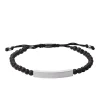 Fossil Stalen Drew armband - Beaded (Lava Zwart) JF03247040