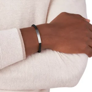Fossil Stalen Drew armband - Beaded (Lava Zwart) JF03247040