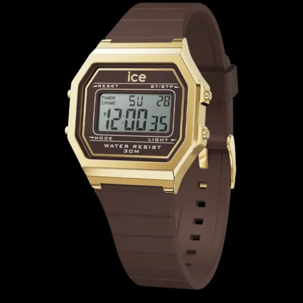 Ice-Watch ICE digit retro dameshorloge - Brown cappuccino (S) IW022065