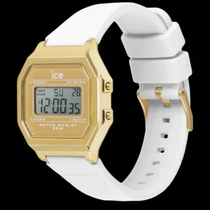 Ice-Watch ICE digit retro dameshorloge - White goldcolour (S) IW022049