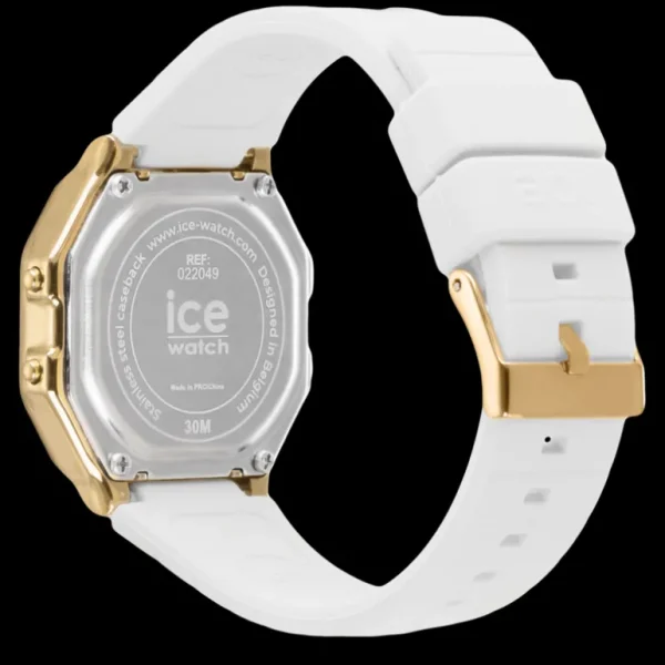Ice-Watch ICE digit retro dameshorloge - White goldcolour (S) IW022049