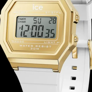 Ice-Watch ICE digit retro dameshorloge - White goldcolour (S) IW022049