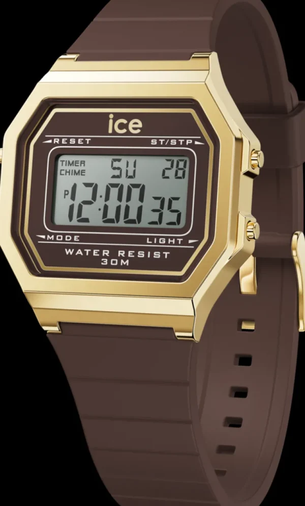 Ice-Watch ICE digit retro dameshorloge - Brown cappuccino (S) IW022065