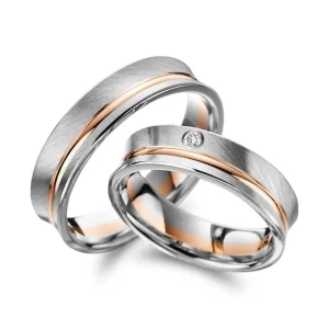 Italo Design Gouden Due-Uno trouwringen — FD46