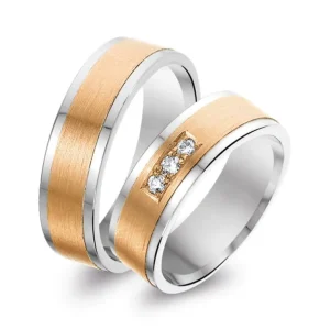 Italo Design Gouden Due-Uno trouwringen — FD53