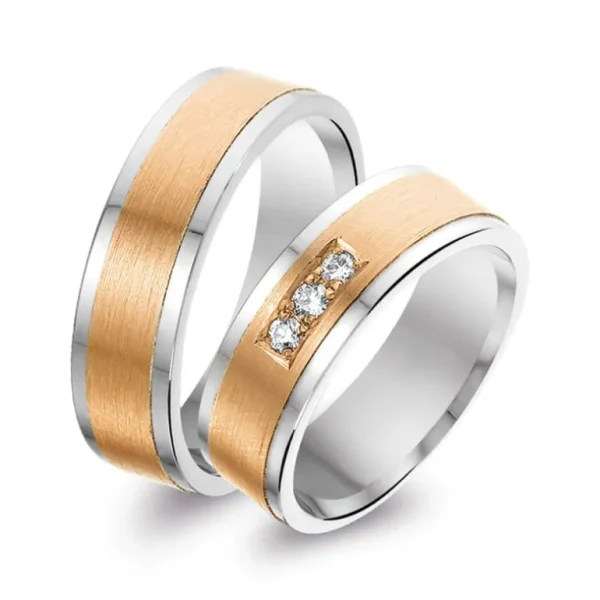 Italo Design Gouden Due-Uno trouwringen — FD53